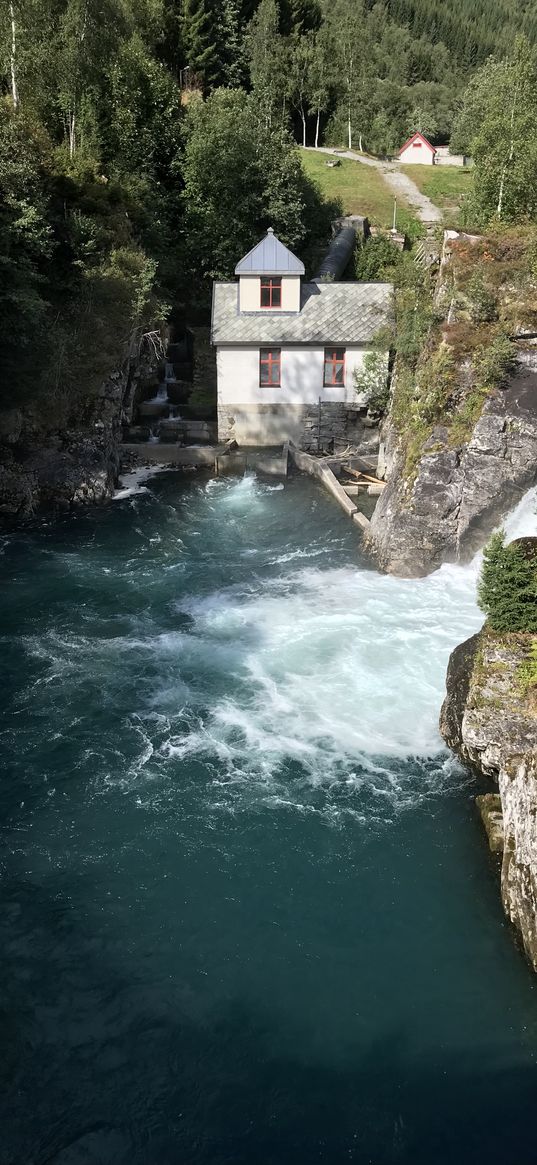 norway, water, house