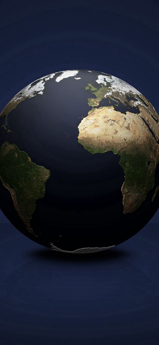 globe, planet, continents, dark background