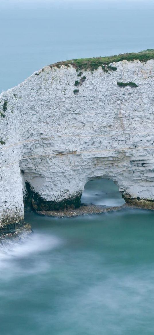 rocks, white, arch, reeves, sea, emptiness