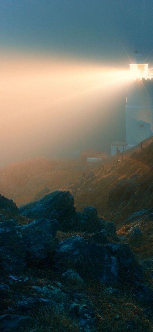 beacon, light, night, rocks, terribly