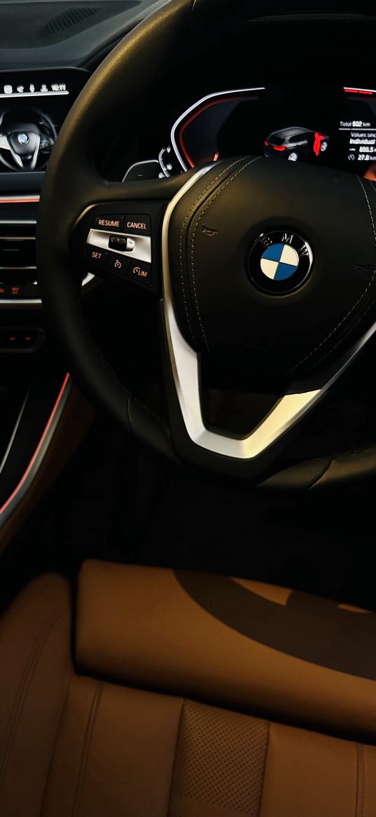 bmw, car, interior, steering wheel, aesthetics