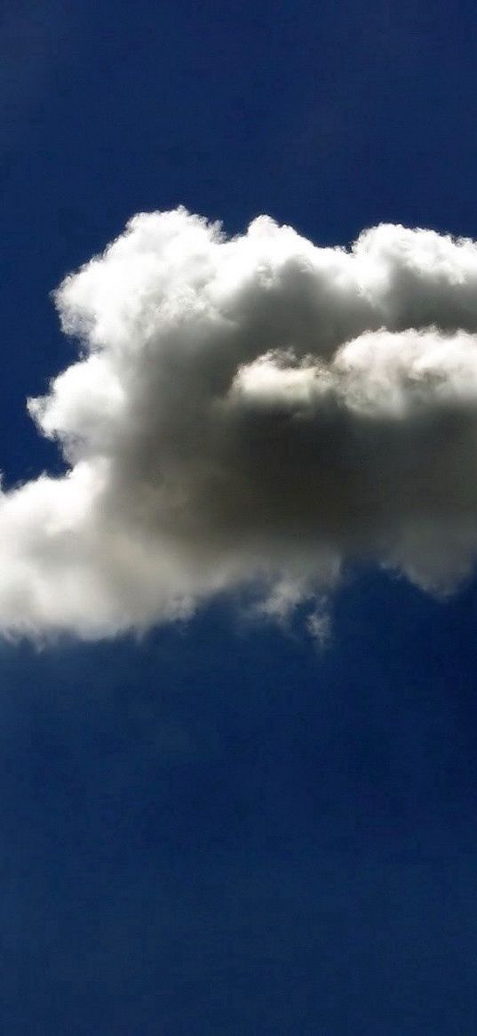 cloud, sky, dark blue, minimalism, clearly