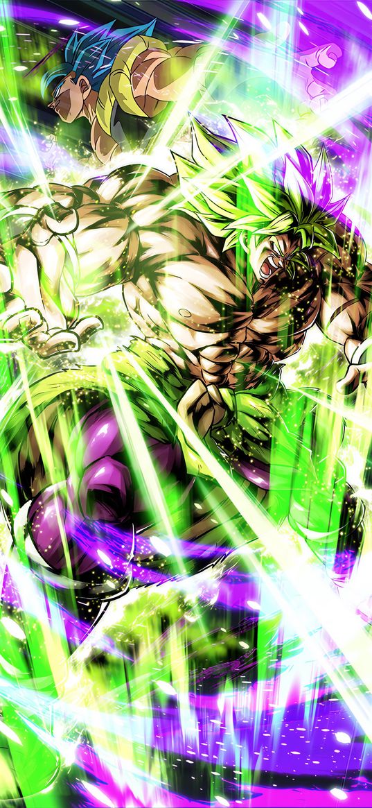 broly, dragon ball, anime, manga, character, green