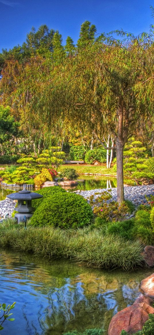 path, garden, trees, china, brightly, green, shades