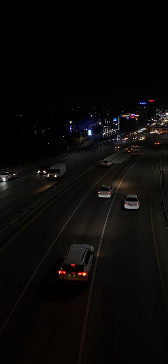 city, almaty, kazakhstan, road, night