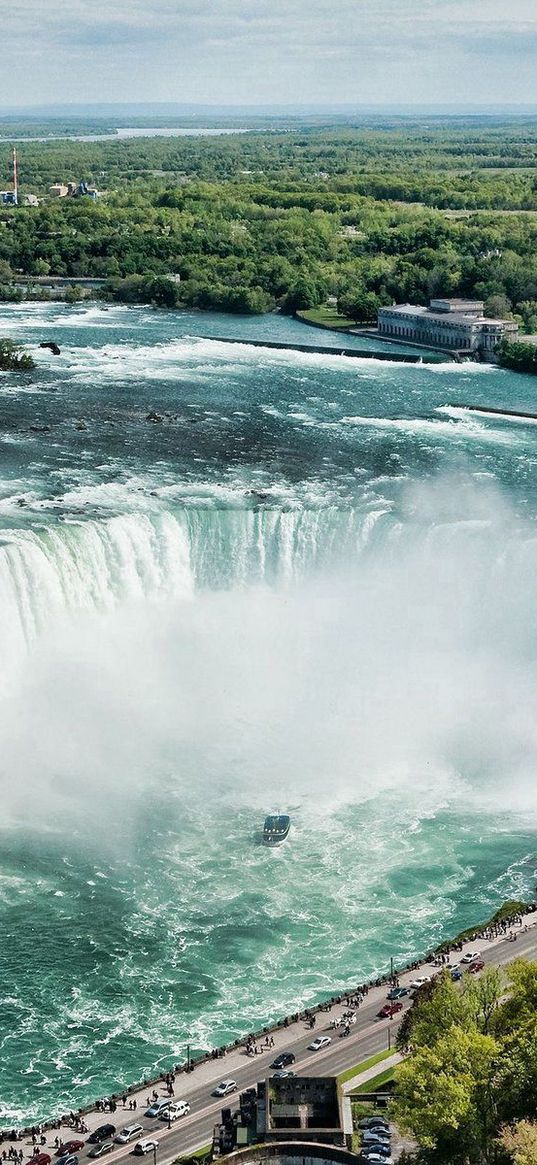 falls, niagara, from above, look, steam, expensive