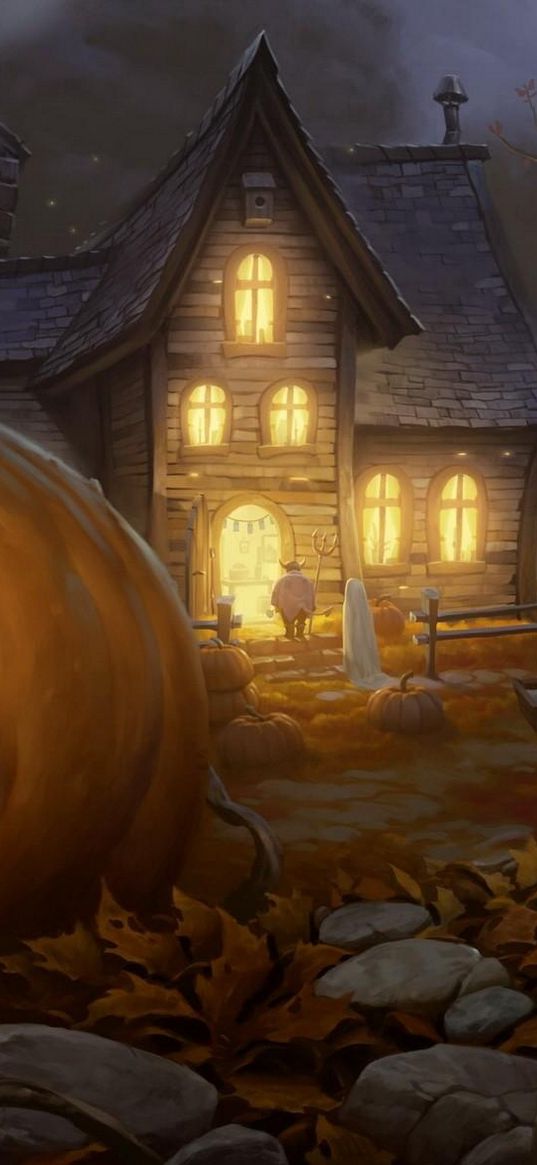 halloween, holiday, night, home, light, pumpkin, lantern jack