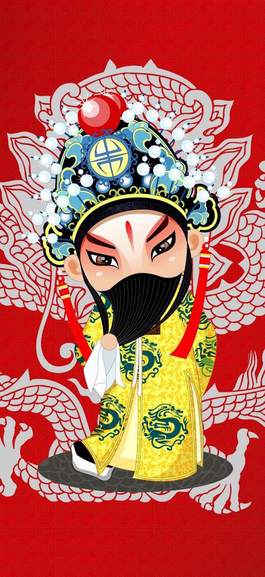 beijing opera, costume, girl, mask patterns