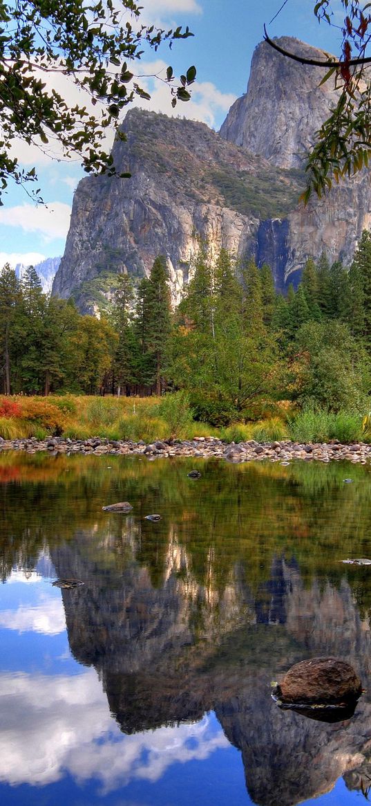 lake, coast, stones, rock, landscape, silence, tranquillity, harmony, summer, reflection