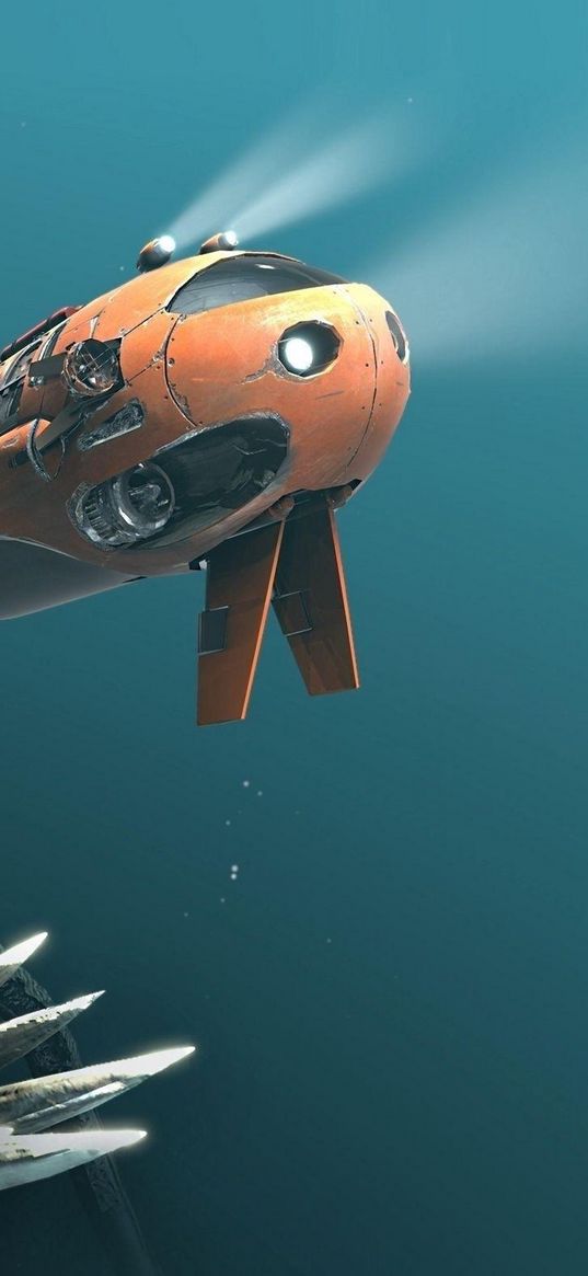 submersibles, underwater, light, predator, monster, mouth, teeth