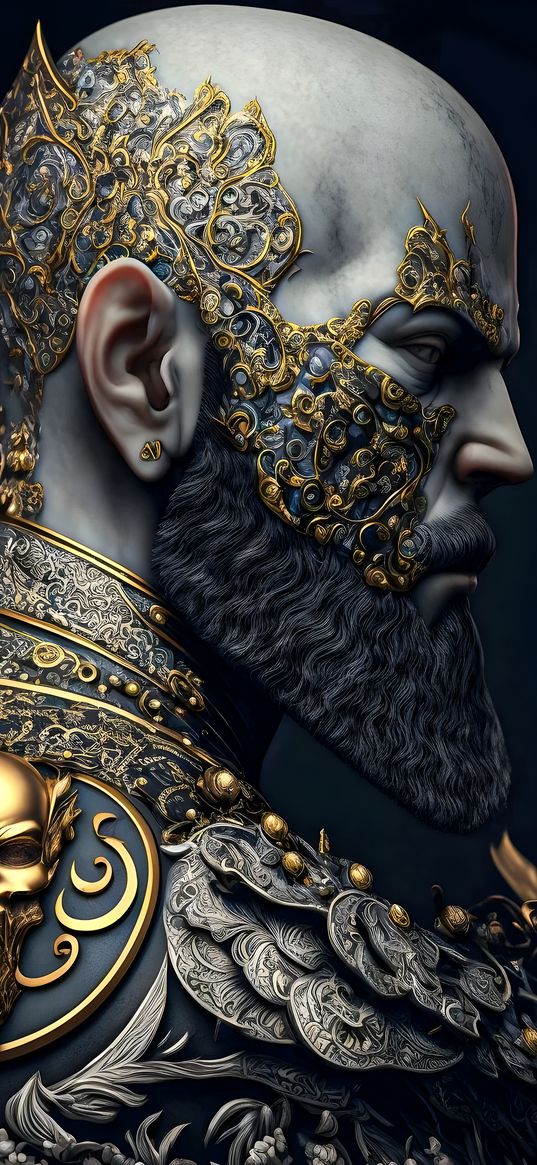 art, face, gold, games, game, streange, dark