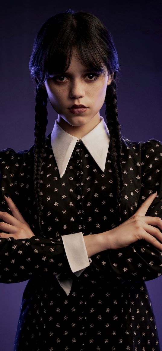 wednesday addams, wednesday, tv series, character, jenna ortega, actress, girl