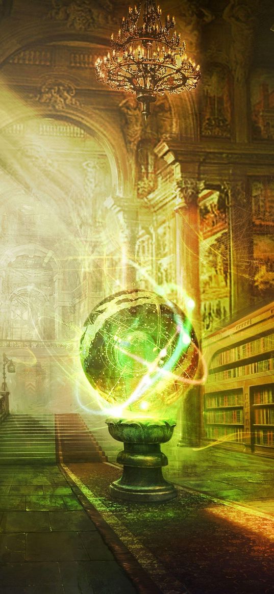 magic, ball, library, columns, castle