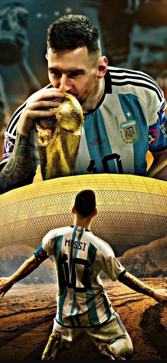 lionel messi, football player, football, field, cup