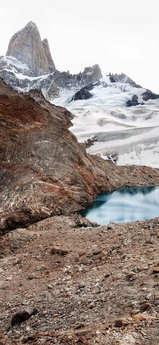 mountains, lakes, climbers, freshness