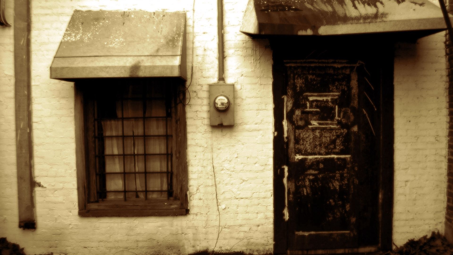 building, door, window, brick