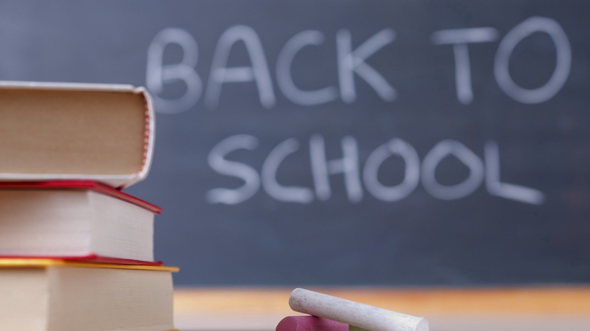 books, board, chalk, inscription, school