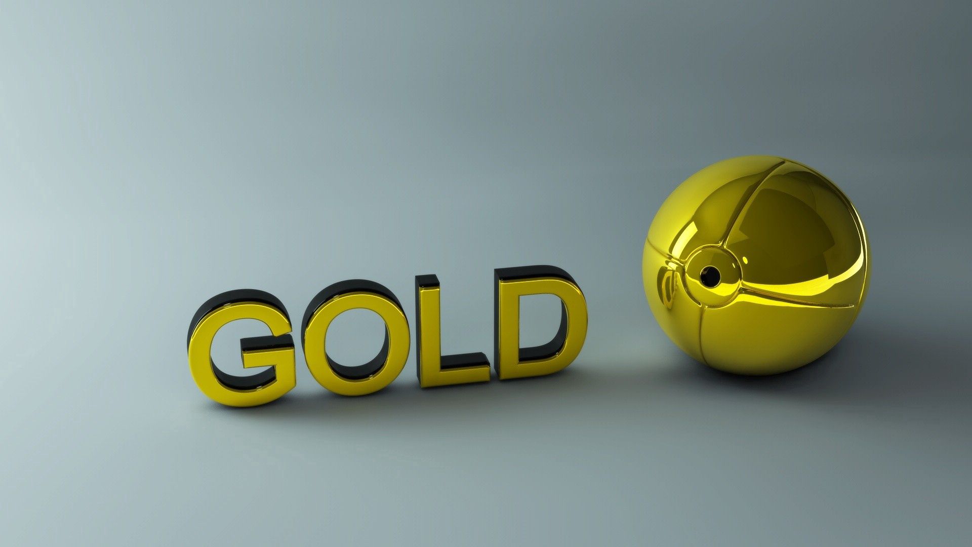 gold, letters, ball, surface