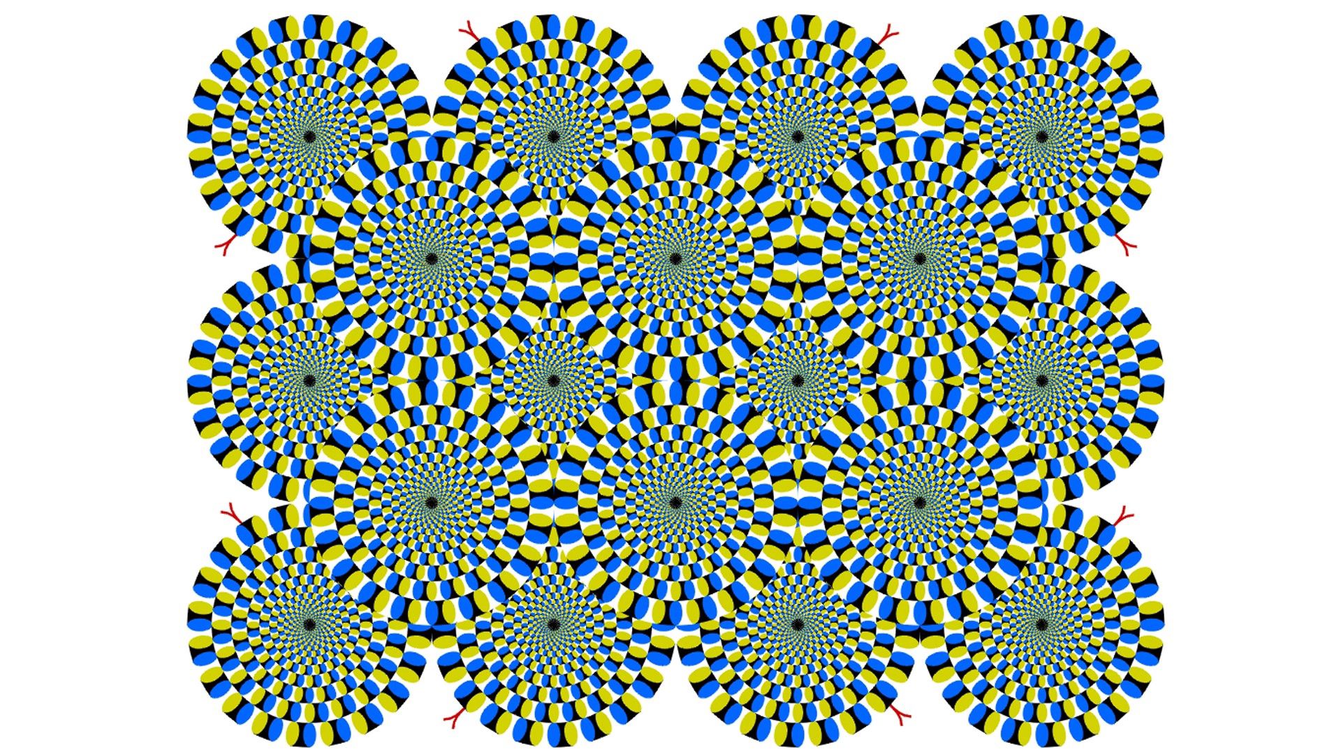 circles, rotations, lines, background, optical illusion