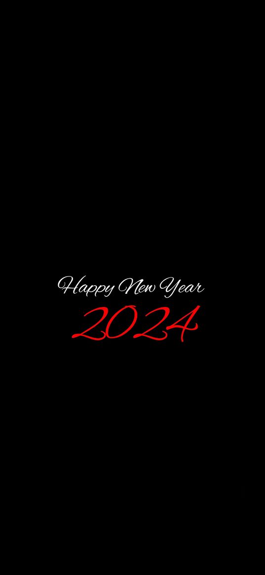 new year, inscription, 2024, happy new year, black