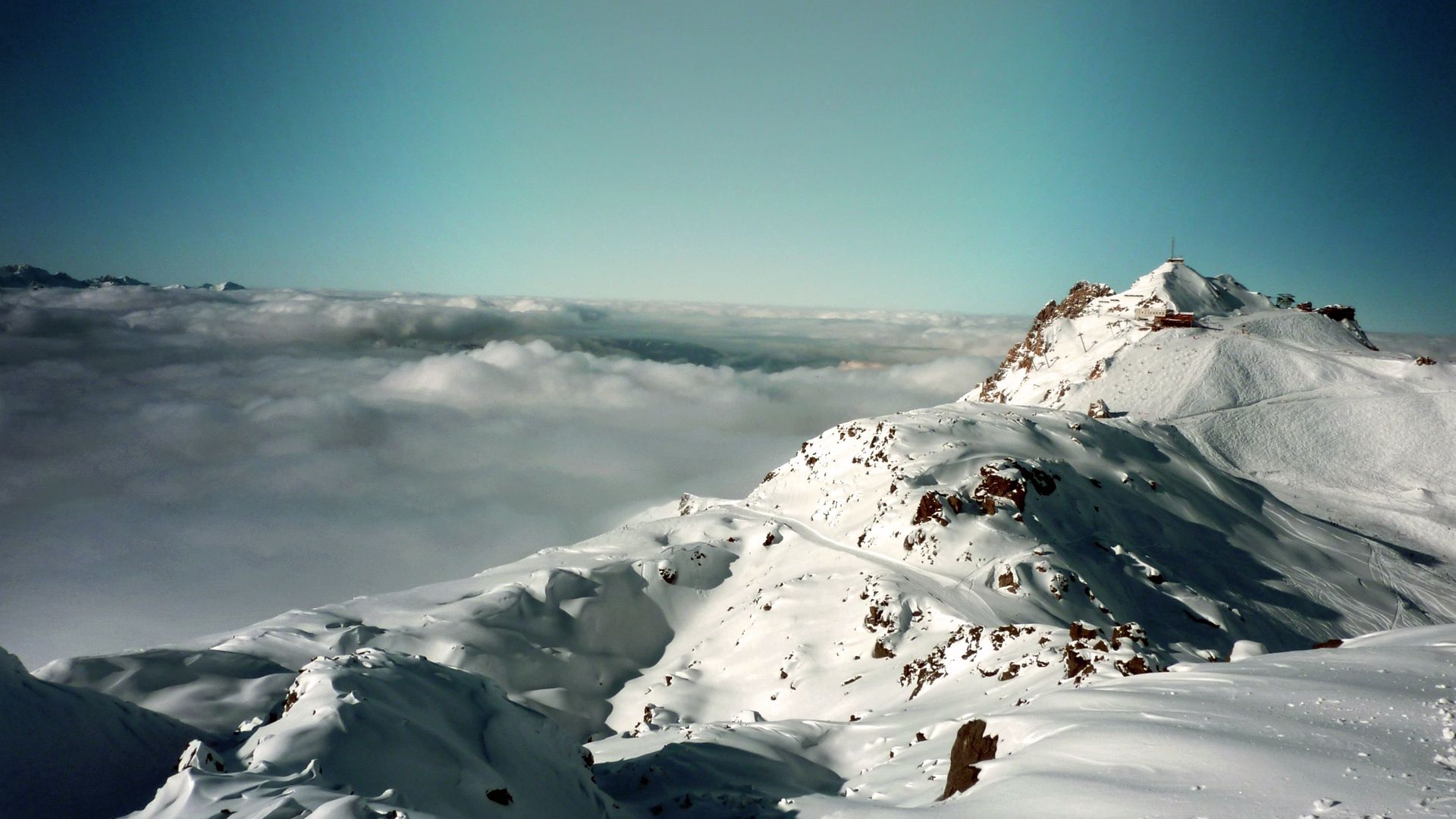 snow, alps, mountains, sky