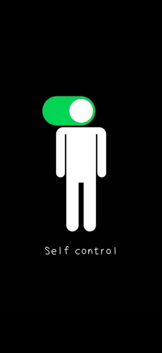 man, switch, self control, on, black background, art