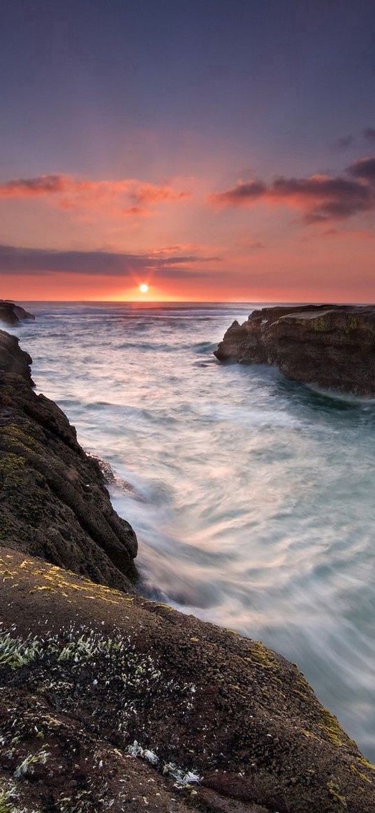 sea, rocks, sun, wind, current