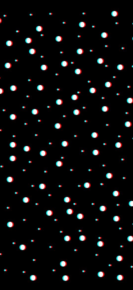 polka dots, white, black background, minimalism