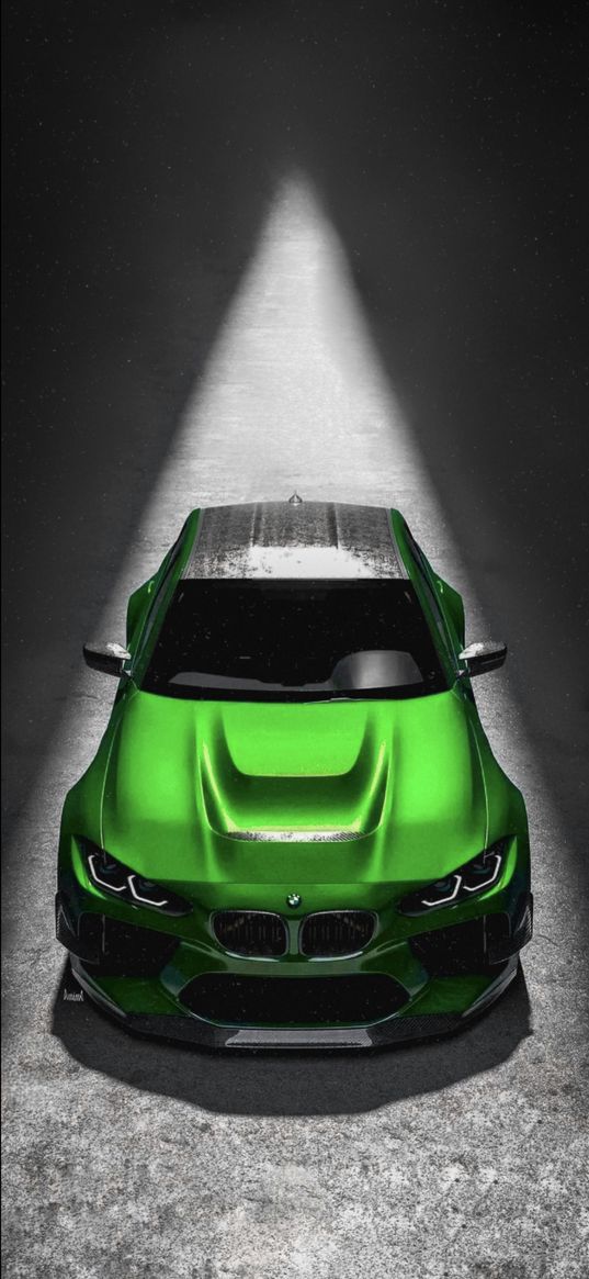 bmw m4, bmw, sports car, car, green, light, dark