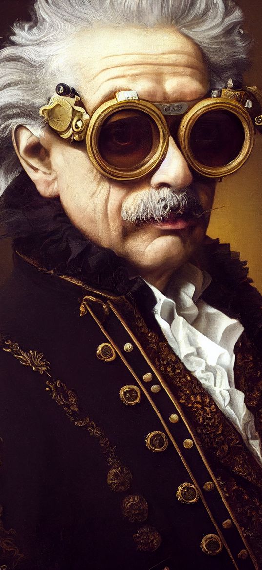 albert einstein, scientist, physicist, glasses, steampunk, art