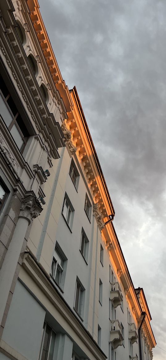 facade, building, sunset