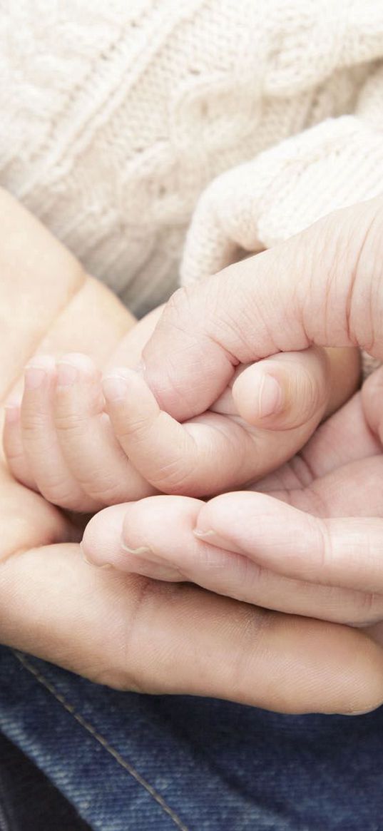 hand, parents, child, tenderness, care