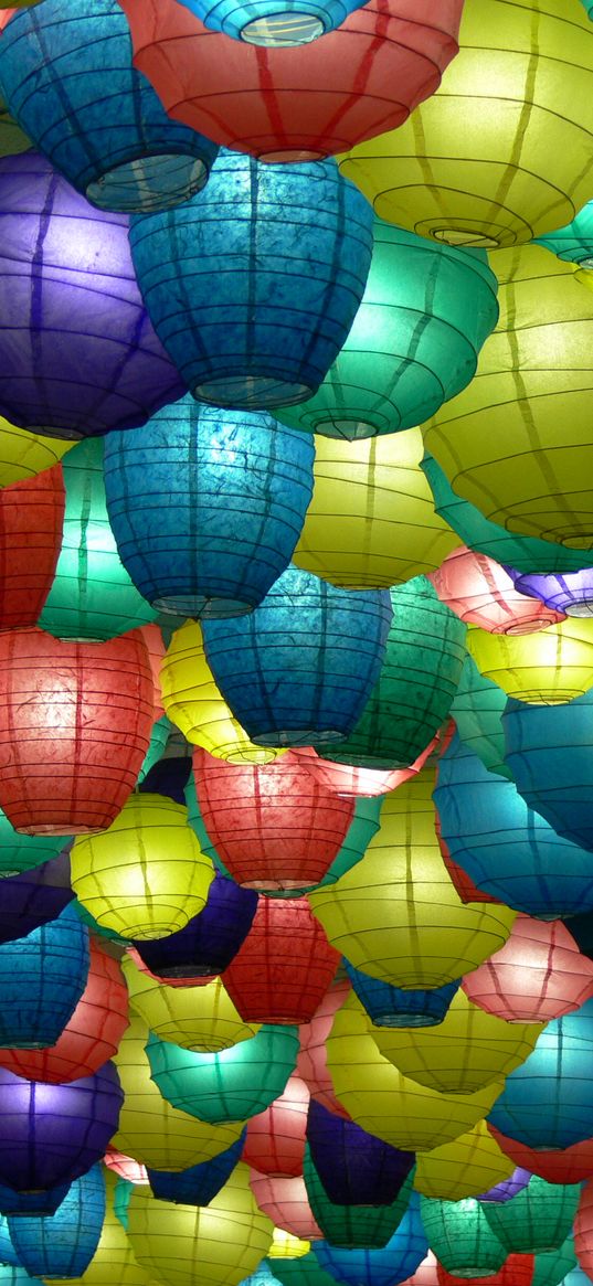 chinese lanterns, lanterns, colorful