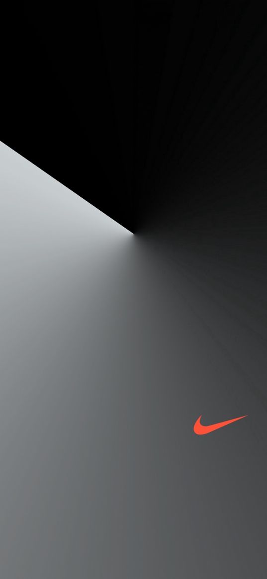 abstraction, gradient, nike, logo, black, gray