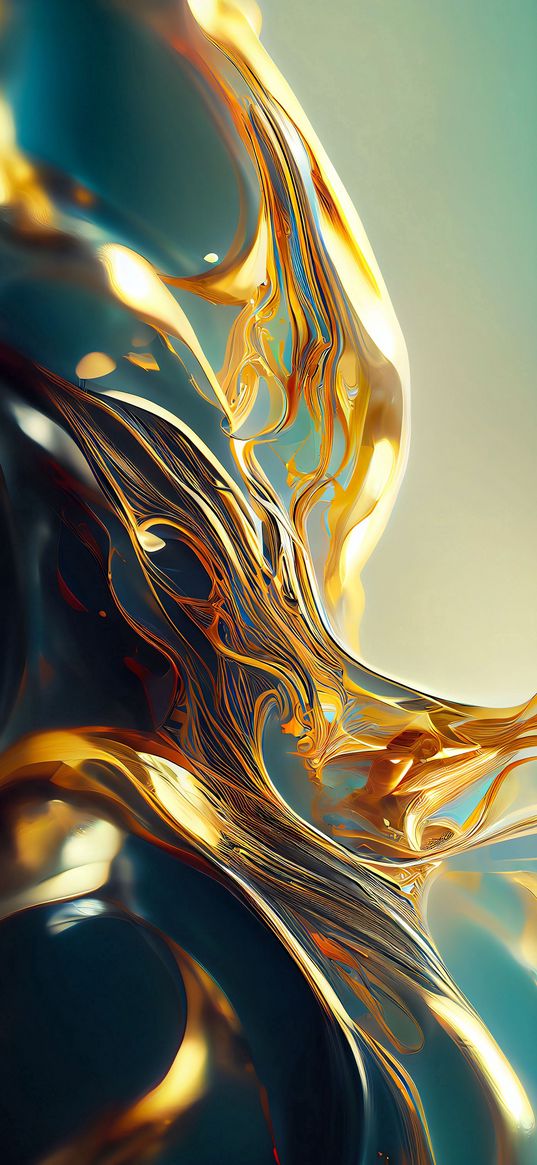 abstraction, splash, curves, golden, light