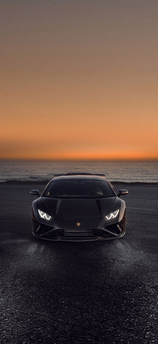 car, beach, sea, black, dark