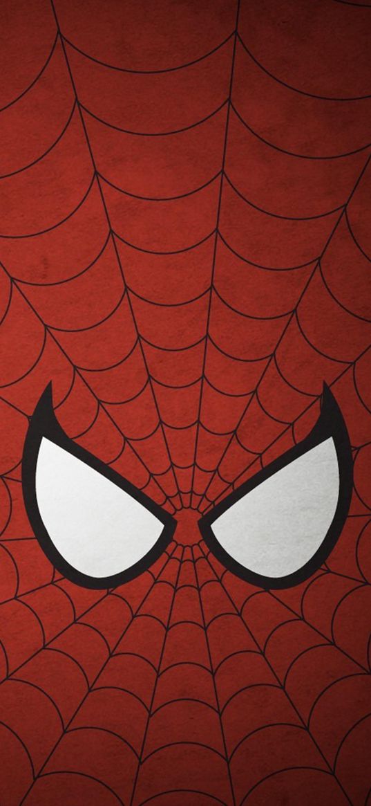 spider-man, spiderman, superhero, marvel, eyes, web, red background, art