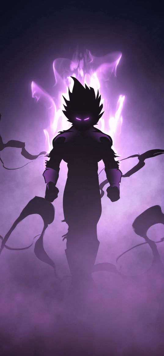 vegeta, goku, dragon ball, anime, god, purple, dark