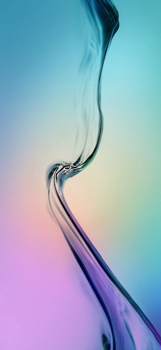 abstraction, bend, water, jet, gradient, blue, pink