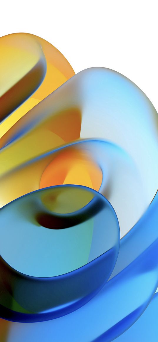 abstraction, curves, transparency, gradient, yellow, blue, white