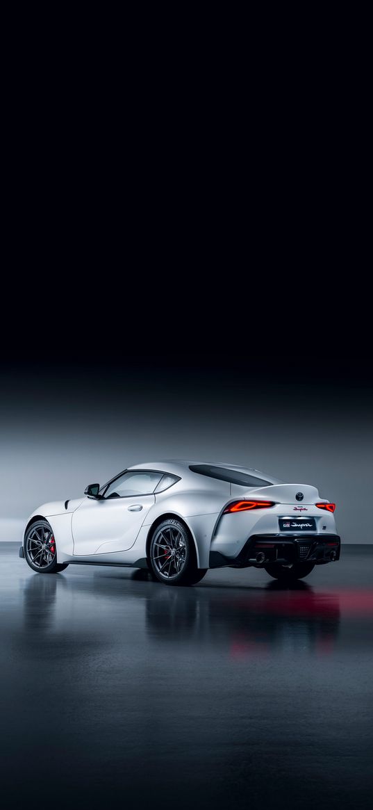 toyota supra, toyota, car, sports car, white, hangar