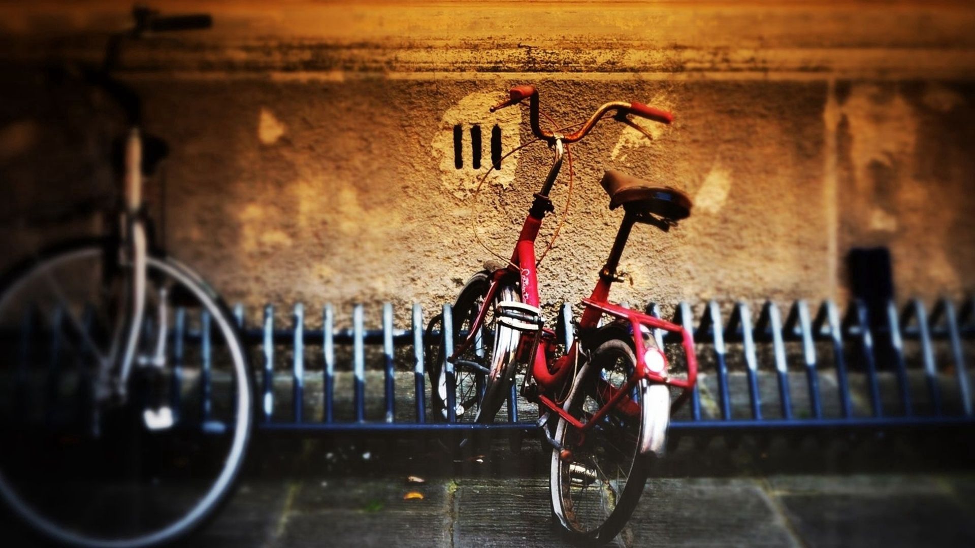 bicycle, parking, street