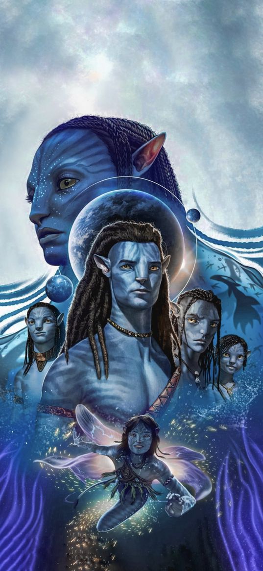 avatar, the way of water, movie, characters, pandora, blue