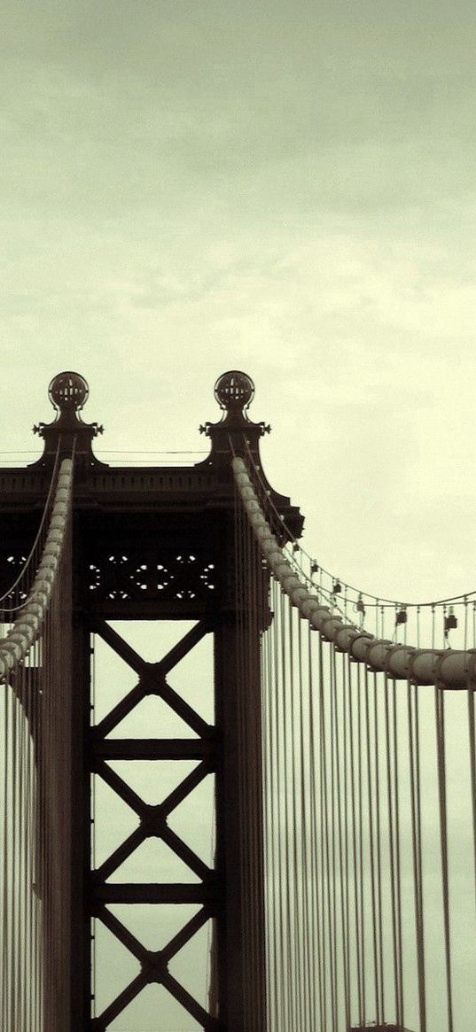 city, bridge, sky, huge