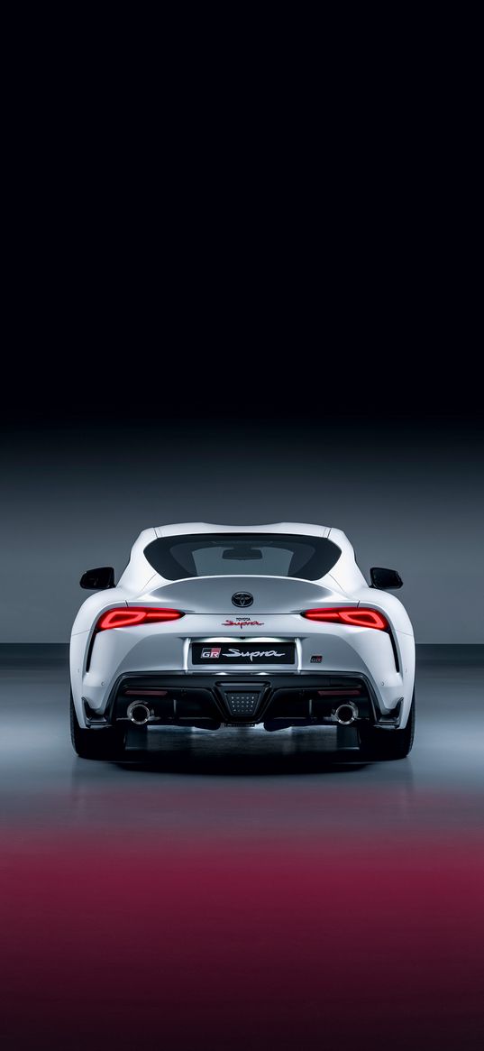 toyota supra, car, white, tail lights