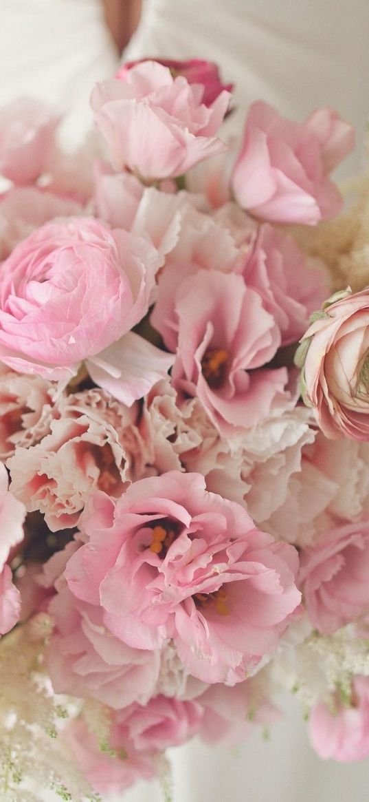 ranunkulyus, flowers, bouquet, bride, tenderness