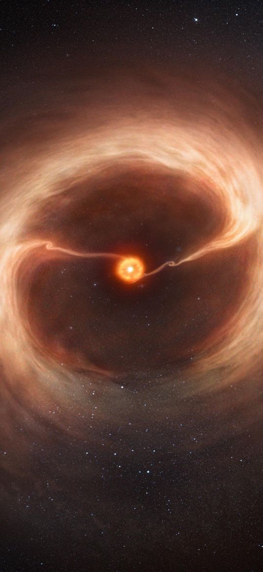 space, stars, black holes, circles