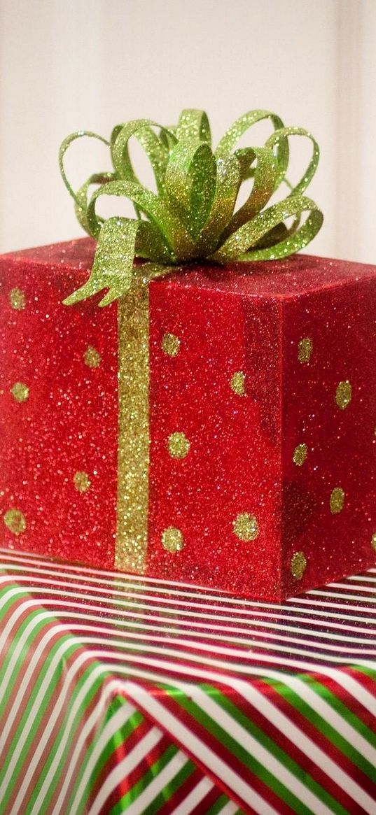 gifts, boxes, bow-knot, glitter, holiday