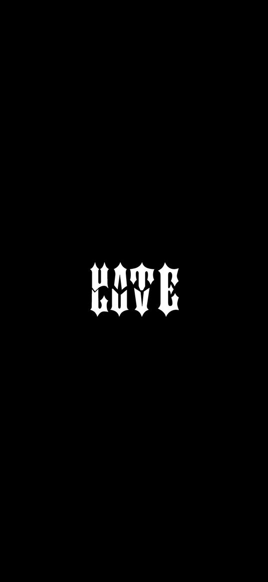 inscription, love, hate, white, black