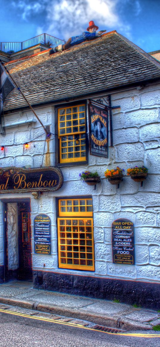 britain, tavern, admiral benbow, england, penzance, hdr